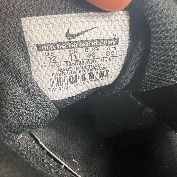 Nike Swingman Baseball 535837-010 Athletic Shoes Lace‎ Up Black Size 12 US - Picture 8 of 8